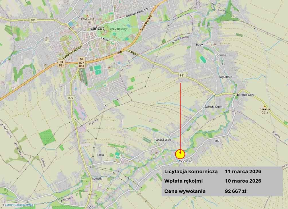 Wysoka, okolice Łańcuta, do remontu, licytacja Wysoka - zdjęcie 3