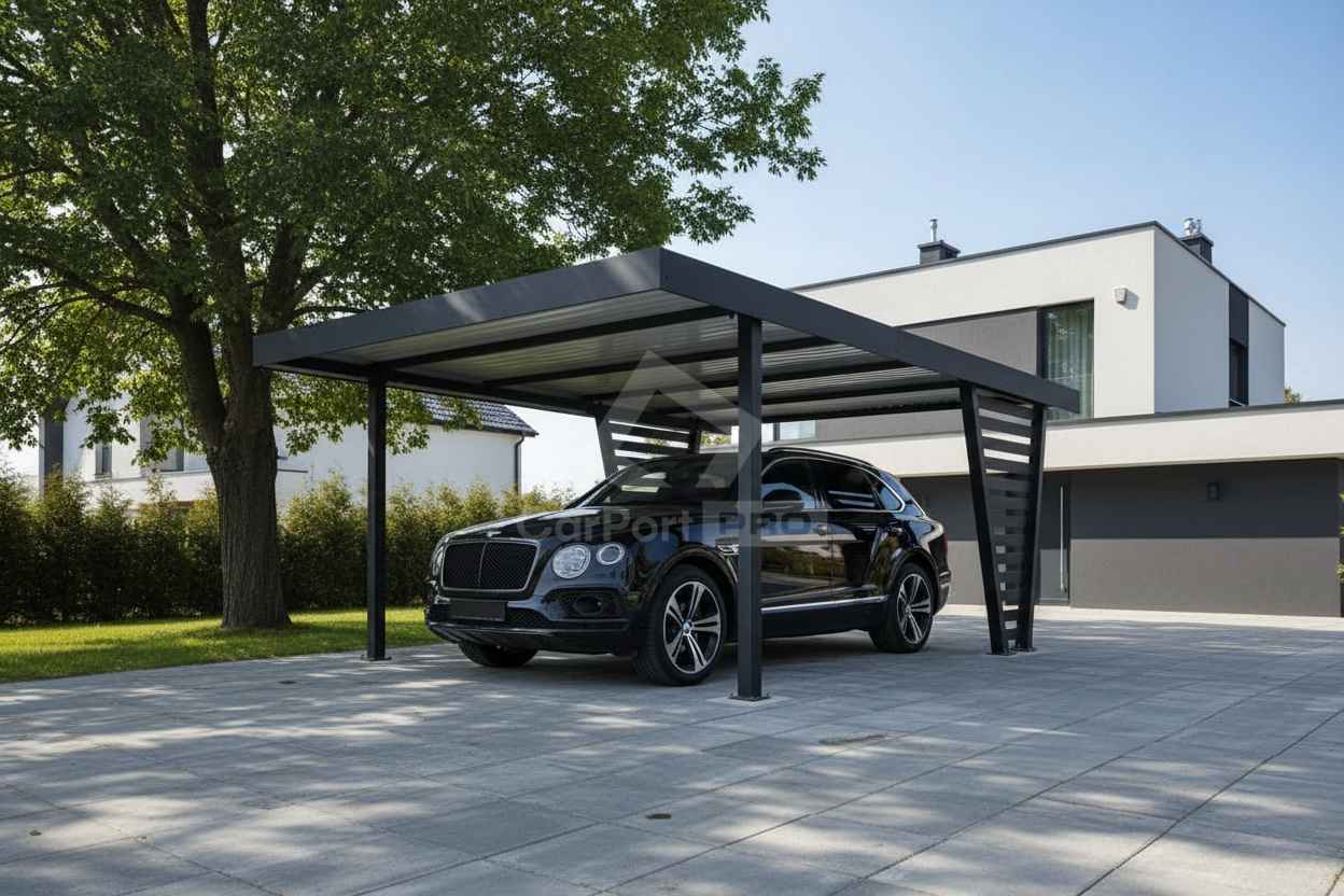 Carport V PREMIUM 5x5m Wypełnienie panelami Wiata samochodowa CP162 Nysa - zdjęcie 4