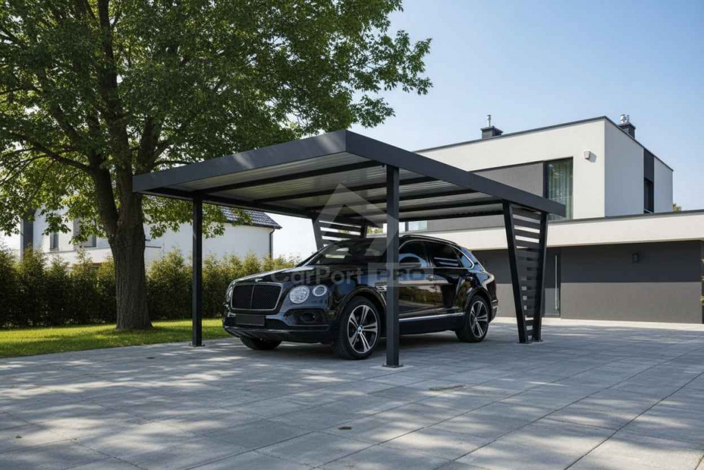Carport V PREMIUM 5x5m Wypełnienie panelami Wiata samochodowa CP162 Nysa - zdjęcie 4