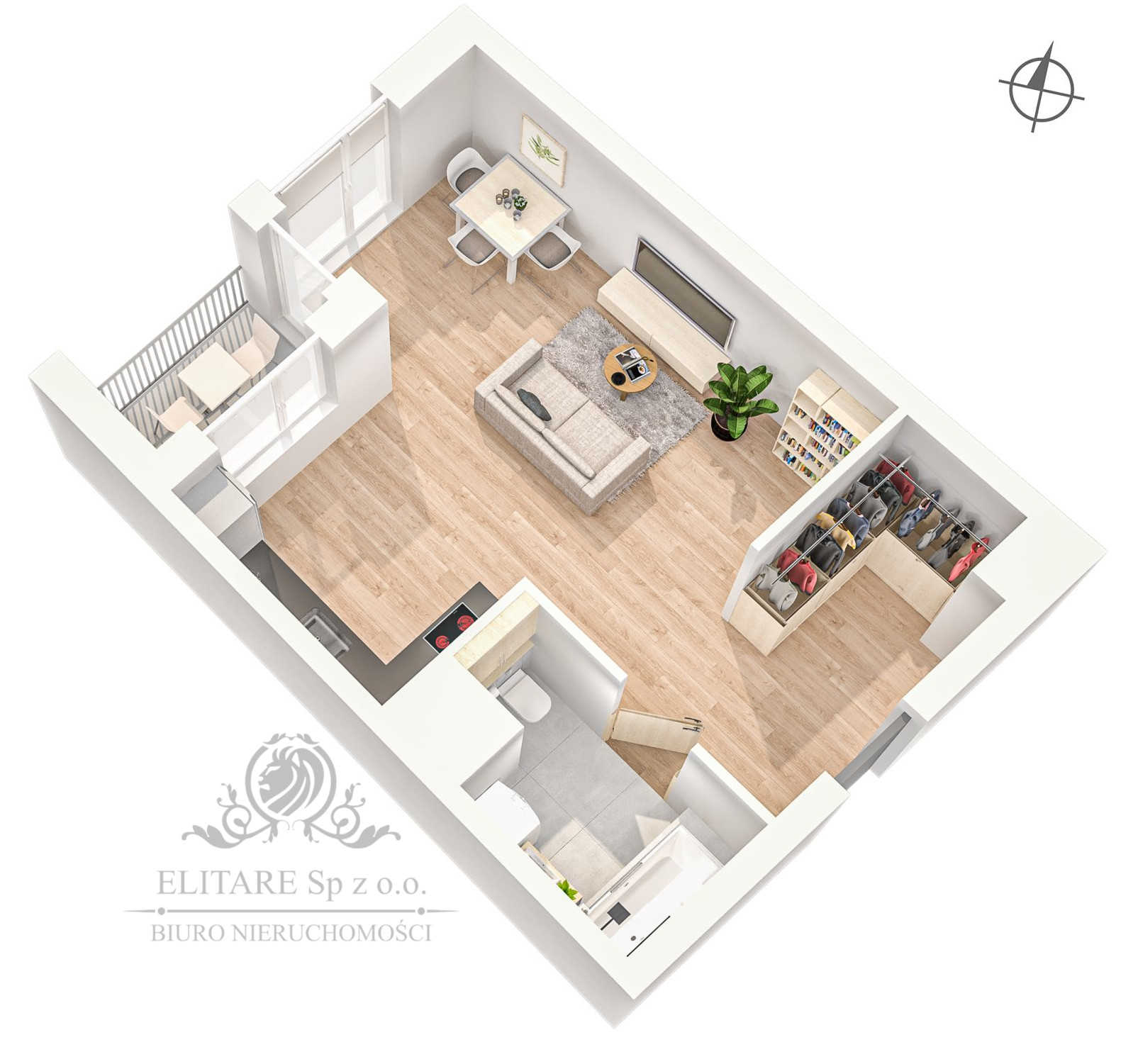 Apartament 1 pok. 37,07 z loggią/Os. Powstańców Śl. obok Sky Tower Wrocław - zdjęcie 7