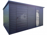 Schowek - Domek 3,5x2m - drzwi - okno - antracyt rynna dach  ID1044