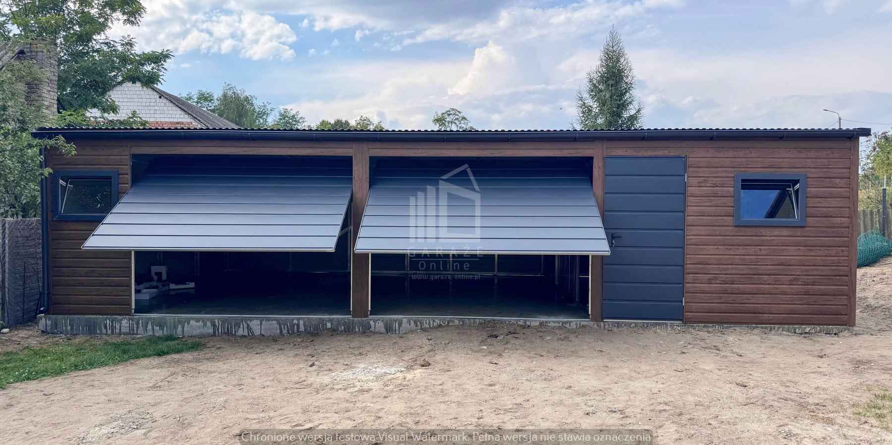 Garaż blaszany 10x3m - 2x brama drzwi 2x okno rynna dach ID1068 Bełchatów - zdjęcie 3
