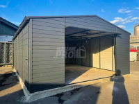 Garaż blaszany 5x7 Brama + drzwi  Antracyt  Dach dwuspadowy GP106 Rawa Mazowiecka - zdjęcie 6