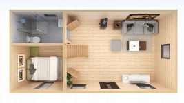 Drewniany Domek 4,8×7,2 m – Letniskowy Całoroczny, Solidne Wykonanie Rzeszów - zdjęcie 5