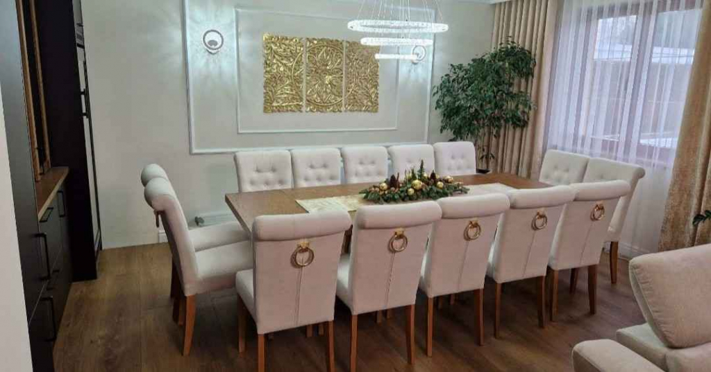 Krzesła tapicerowane pikowane szare Producent Krzesła na zamówienie Czarna Woda - zdjęcie 6