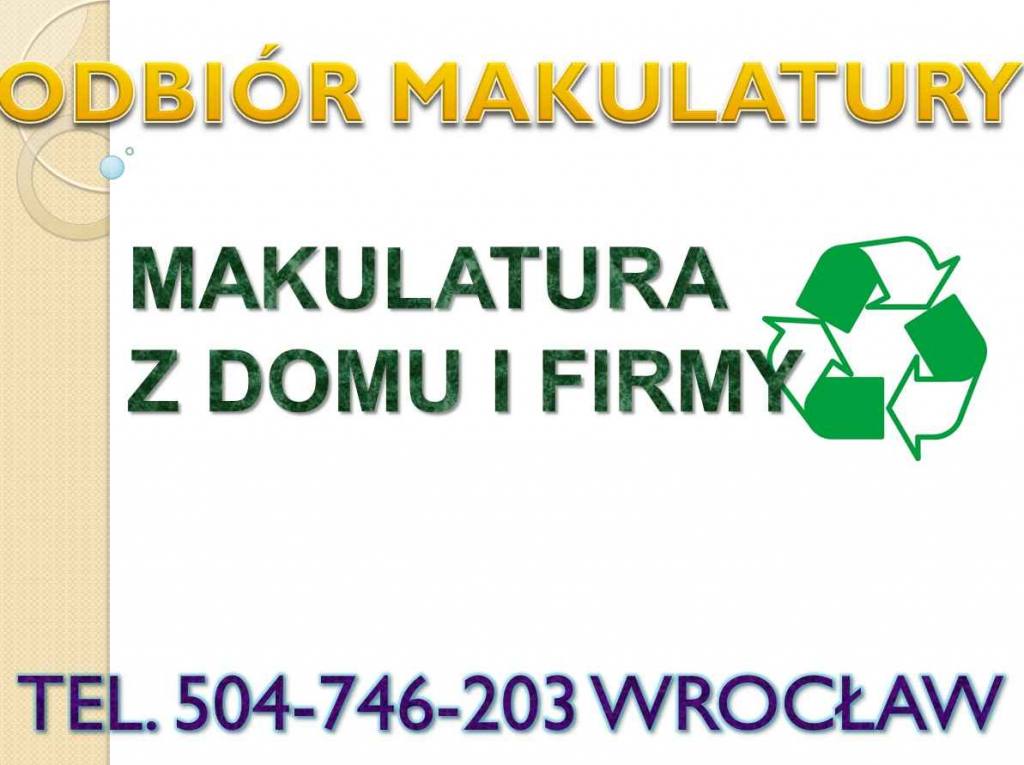 Odbiór makulatury, Wrocław, t. 504-746-203, wywóz, kartonu, makulatura Psie Pole - zdjęcie 2