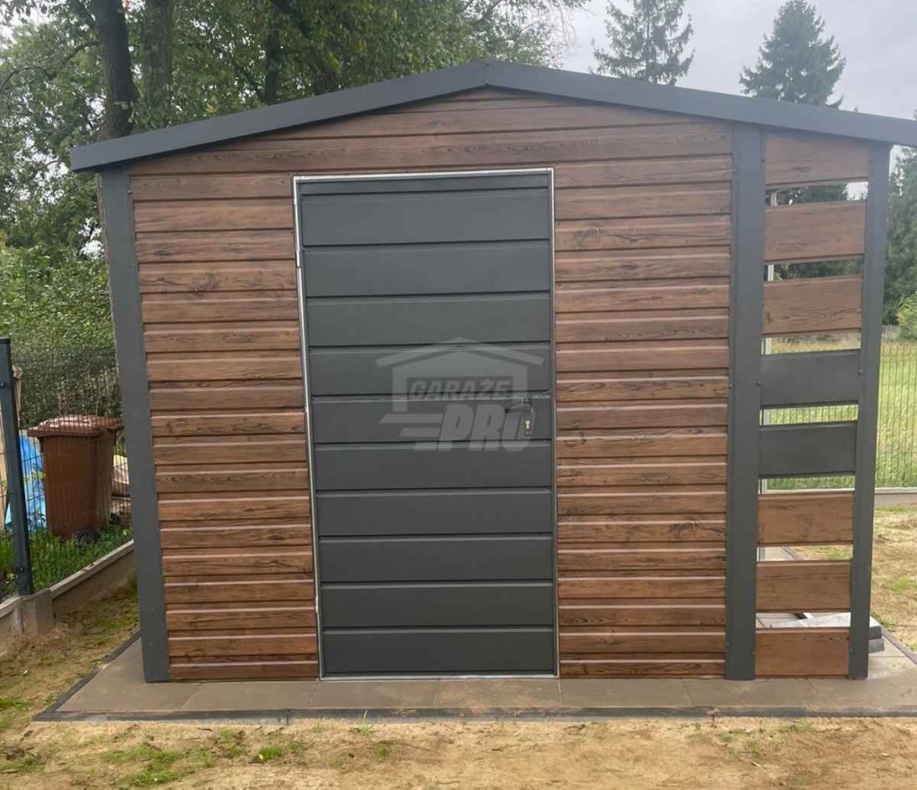Schowek - domek ogrodowy 2,5x2,5m wiata 0,5m - drzwi dach GP688 Jarocin - zdjęcie 2