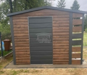 Schowek - domek ogrodowy 2,5x2,5m wiata 0,5m - drzwi dach GP688 Jarocin - zdjęcie 2