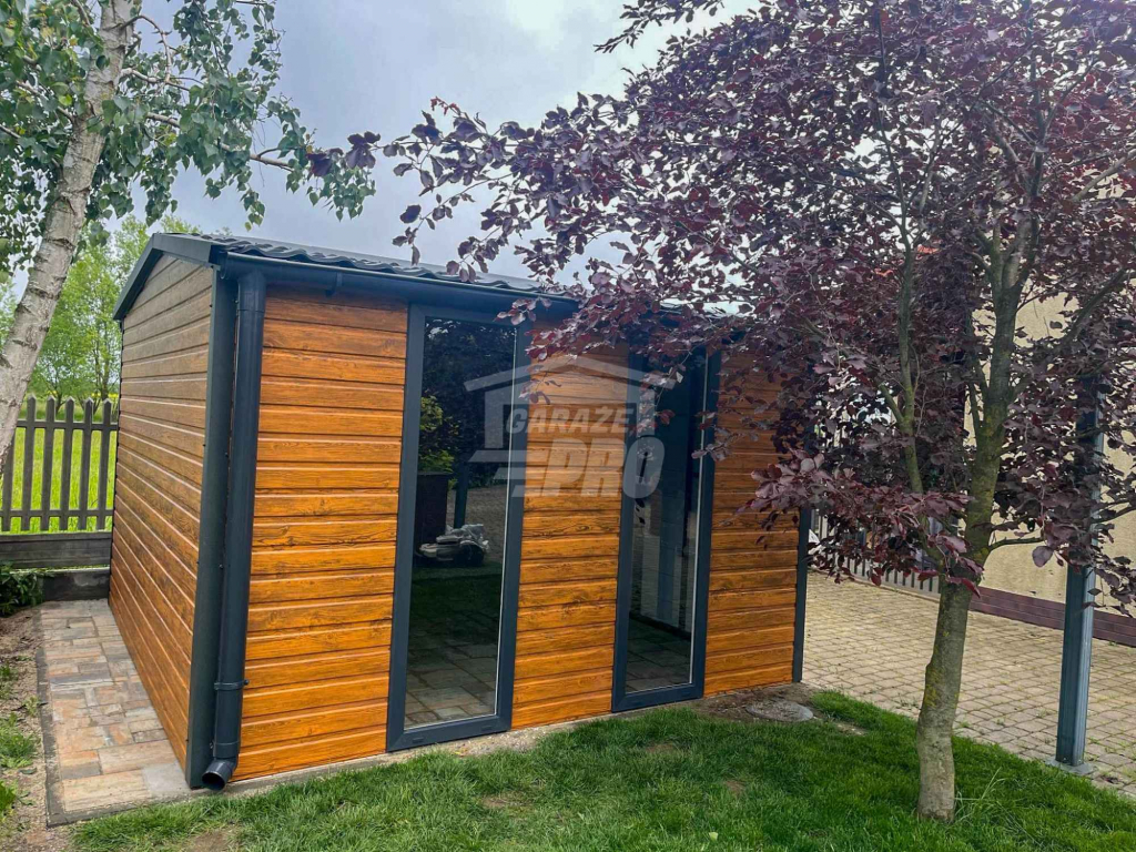 Schowek Domek Ogrodowy 3x3m drzwi 2x okno drewnopodobny rynny GP566 Gorzów Wielkopolski - zdjęcie 4