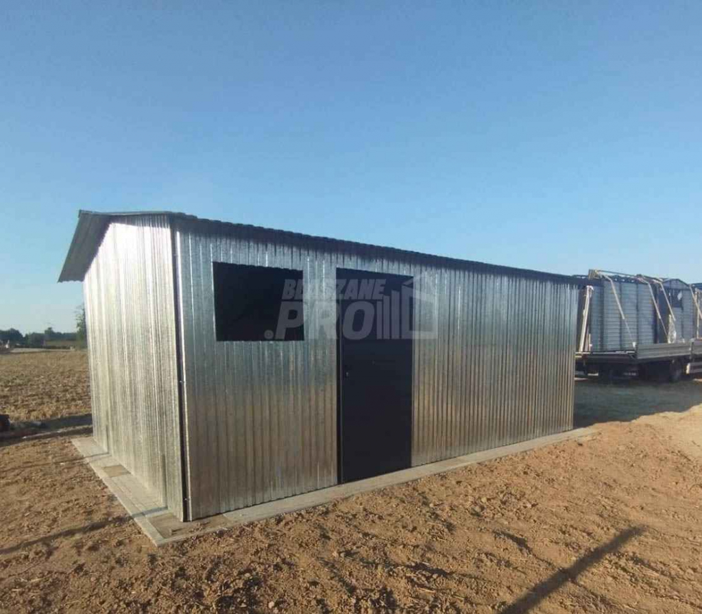 Garaż blaszany 4x6 Brama + otwór na okno dwuspad pod ocieplenie GP200 Pabianice - zdjęcie 2