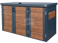 Zabudowa koszy na śmieci wiata śmietnikowa 177x65x110 cm 3x120L GP510