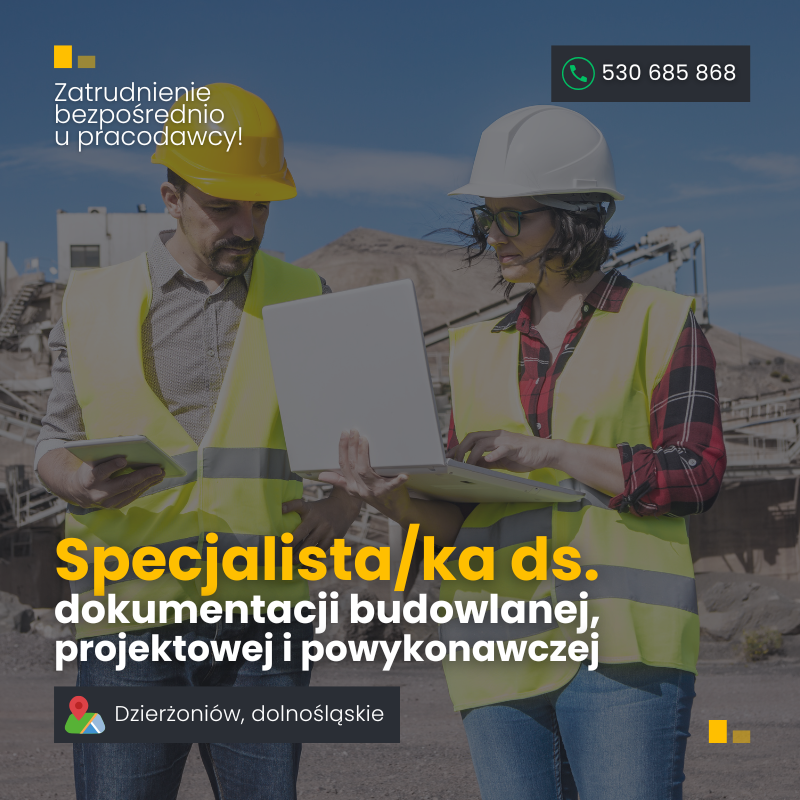 Specjalista / Specjalistka ds. dokumentacji budowlanej Dzierżoniów - zdjęcie 1