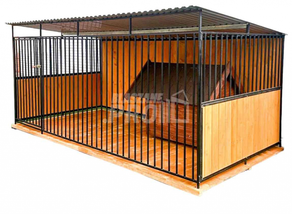 Kojec dla Psów 4x2m drewniana podłoga Ściany zabudowana drewnem GP403 Nowy Tomyśl - zdjęcie 1