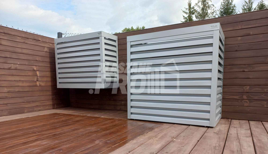 Osłona klimatyzatora - pompy ciepła 70x40x130 cm biały GP294 Białogrądy - zdjęcie 4