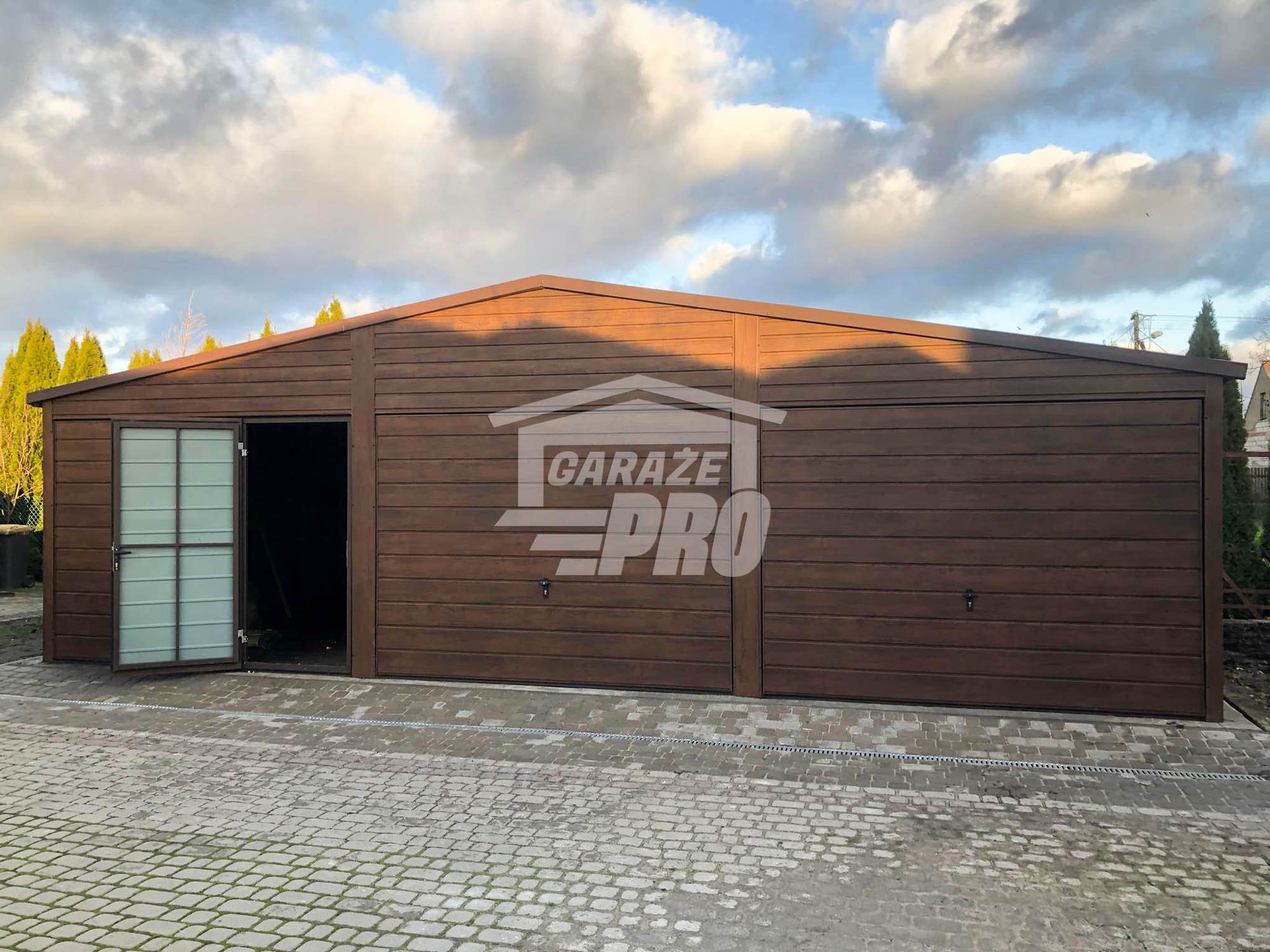 Garaż blaszany 9x6 drewnopodony  Dach dwuspadowy GP143 Bydgoszcz - zdjęcie 2