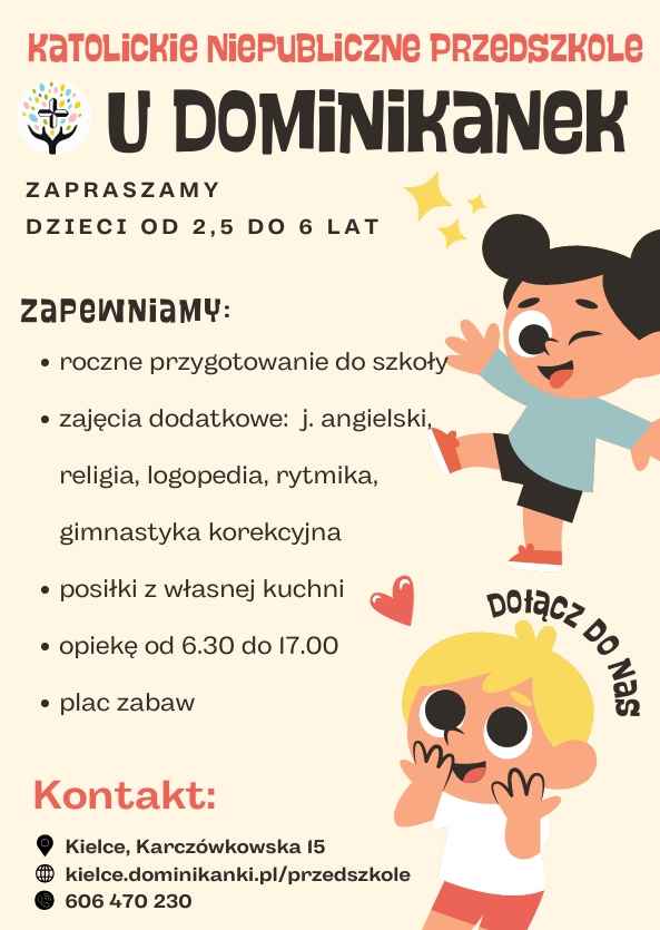 Kielce - zapisy dla dzieci do Przedszkola U Dominikanek Kielce - zdjęcie 3