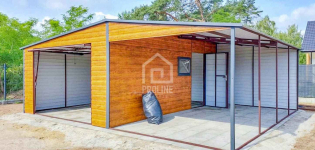 Garaż Blaszany 4x6m + Wiata 4x6m Brama Uchylna Okno Drzwi -dach PLG141 Braniewo - zdjęcie 5