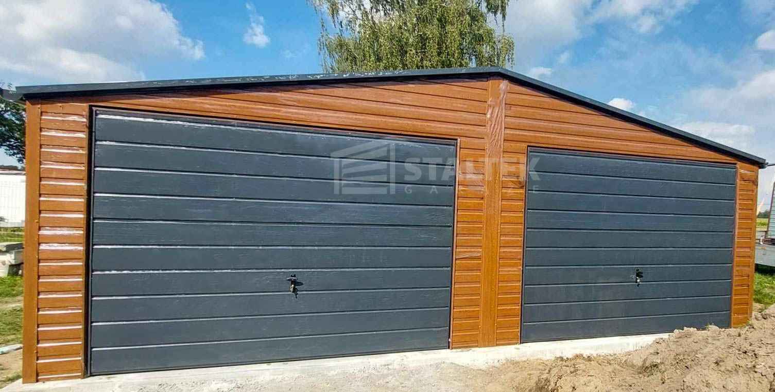 Garaż Blaszany 8x5 2x Brama Uchylna Okno Drzwi  dach ST112 Malbork - zdjęcie 2