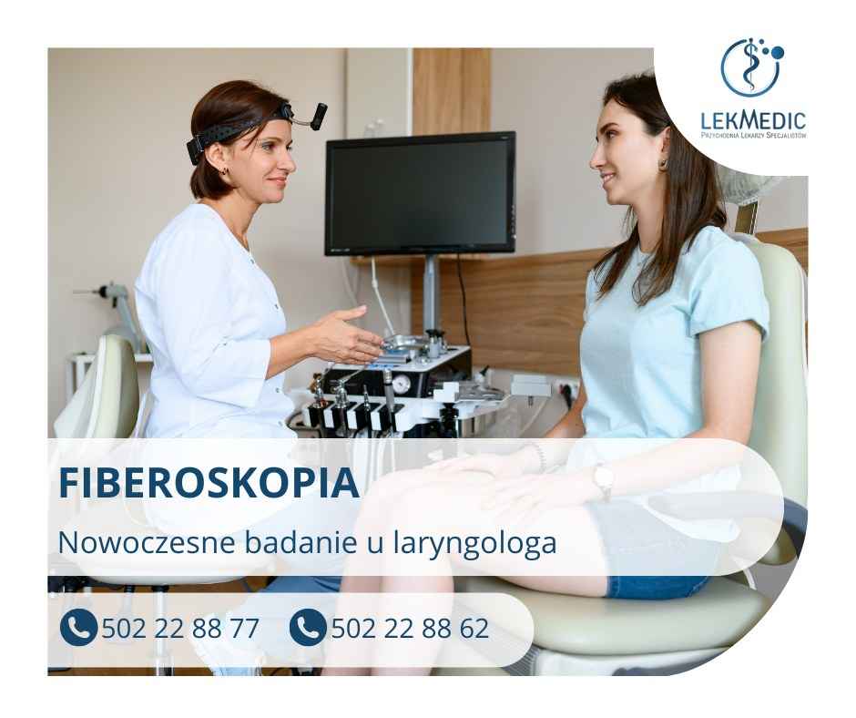 Prywatnie Laryngolog - fiberoskopia - badanie krtani , gardła, nosa Bielany - zdjęcie 1