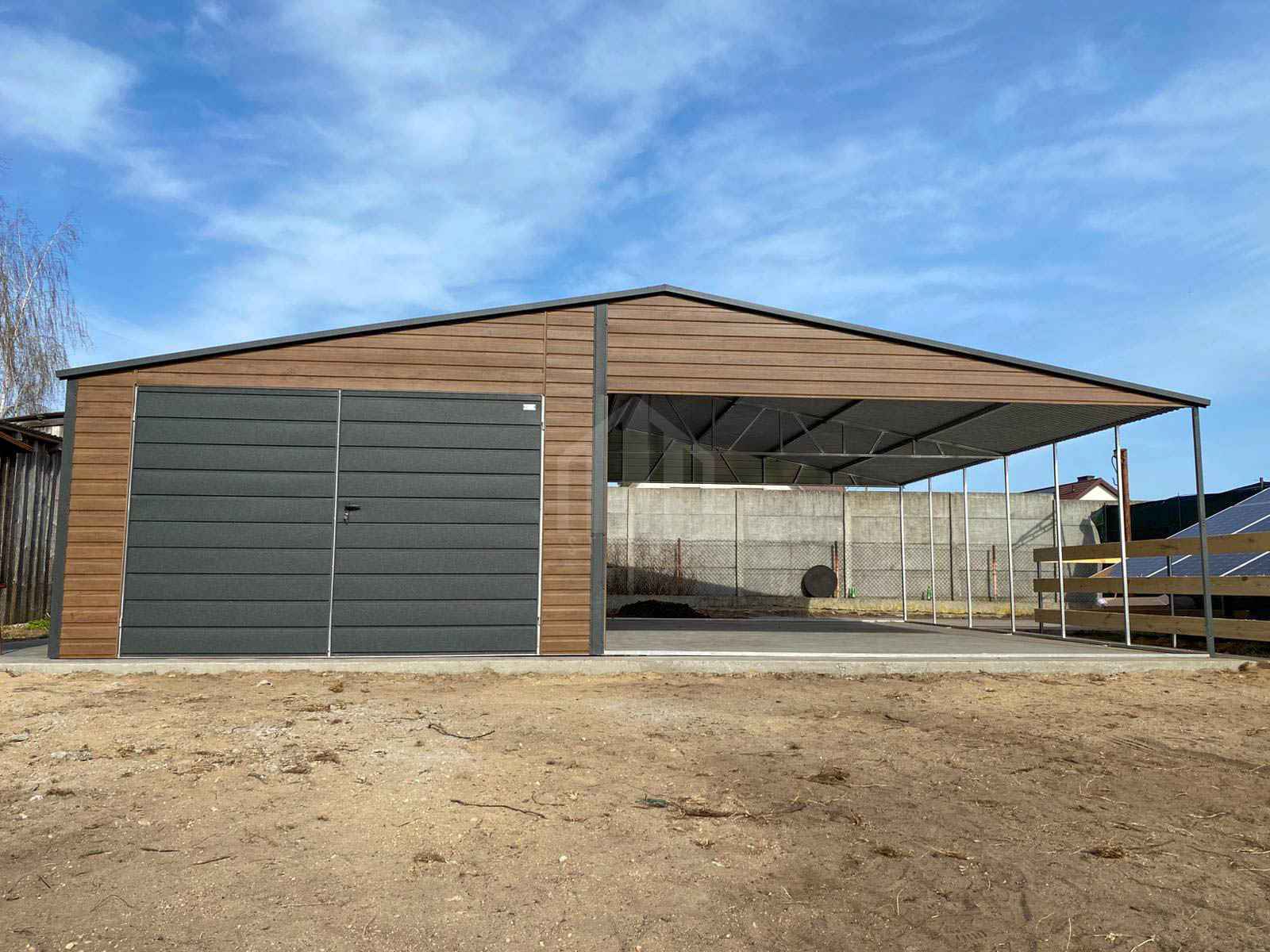 Garaż blaszany 4x6 m + wiata 6x6 m brama drzwi dach SO187 Biała Podlaska - zdjęcie 2