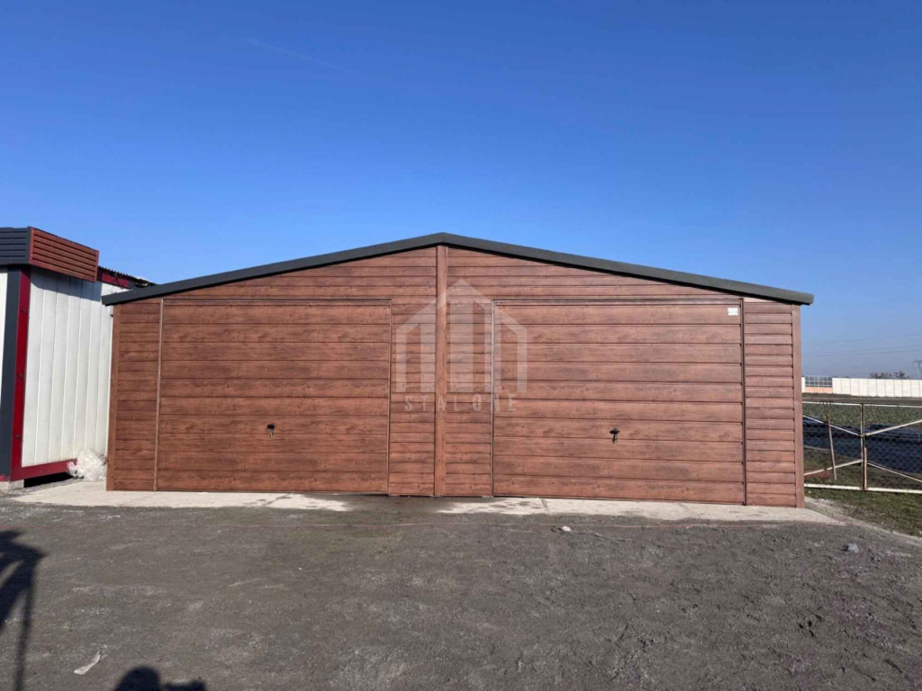 Garaż blaszany 8x6m - 2x brama uchylna - drzwi - rynny SO107 Wieliczka - zdjęcie 4