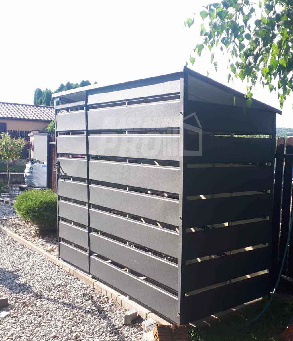 Wiata śmietnikowa spad tył 2,5x0,6m Antracyt Schowek ogrodowy  GP290 Elbląg - zdjęcie 2