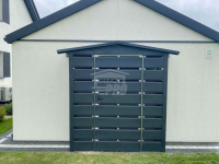 Wiata śmietnikowa 1,5x0,5m antracyt - dach dwuspadowy GP570 Rawa Mazowiecka - zdjęcie 2