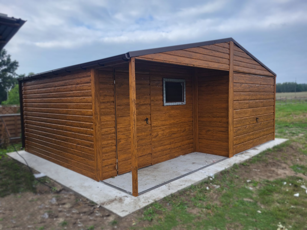 Garaż Blaszany 6x5 Dwuspadowy Drewnopodobny PREMIUM Darmowy Montaż Bełchatów - zdjęcie 3