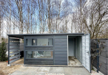 SCHOWEK DOMEK OGRODOWY 4x2,5m wiata 1,2x2,5m tył brama 3x okno  ID532 Morąg - zdjęcie 5