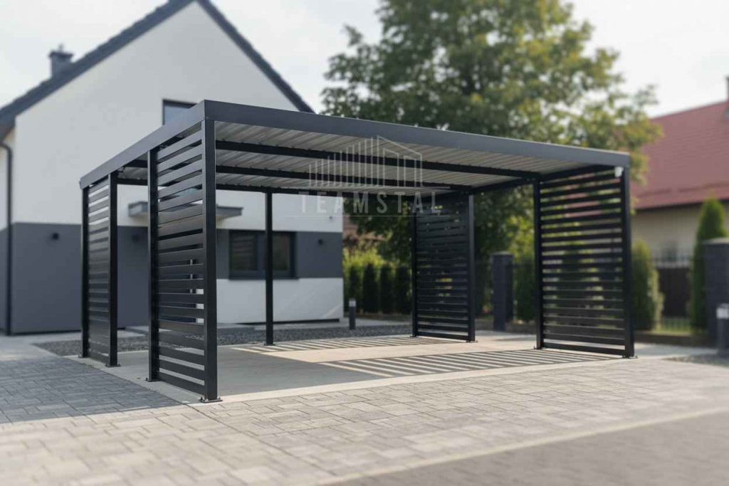CarPort PREMIUM - wiata samochodowa 6x5,5  dodatkowa zabudowa TS1249 Konin - zdjęcie 2