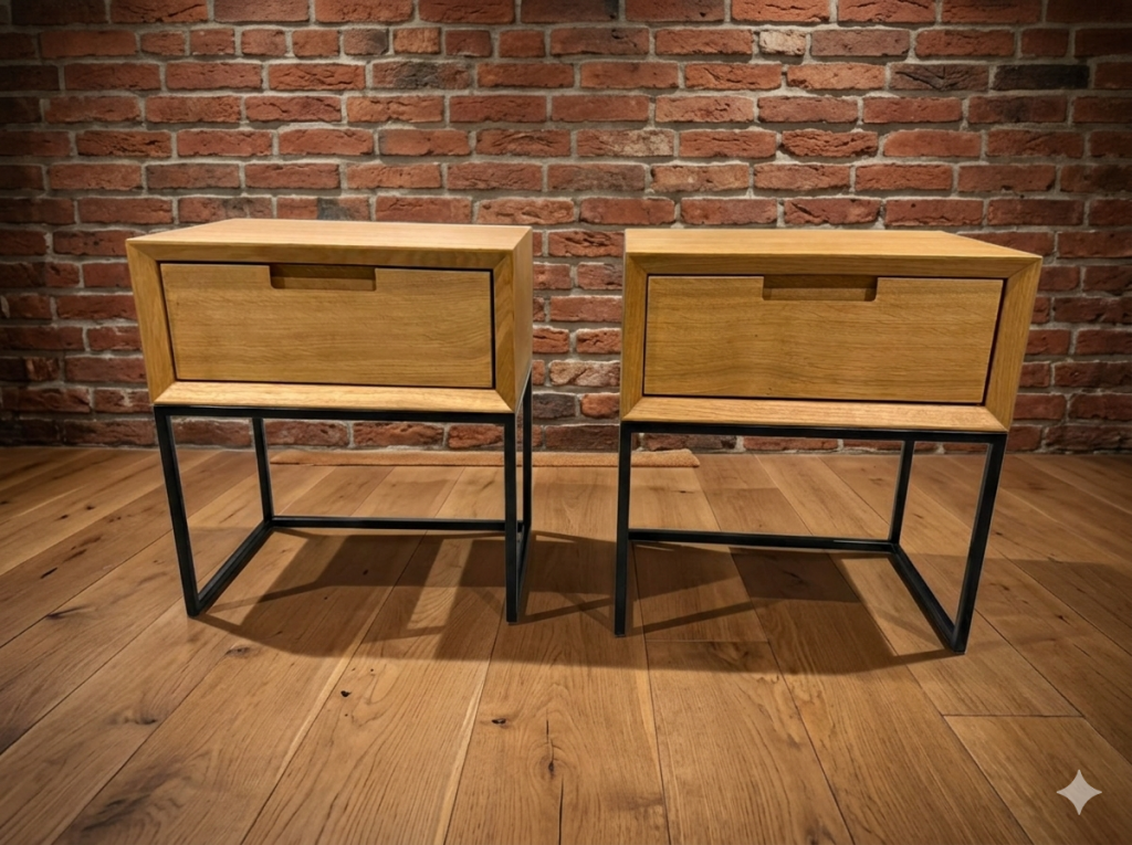 Dębowe szafki nocne LOFT Koszalin - zdjęcie 3