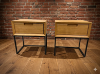 Dębowe szafki nocne LOFT Koszalin - zdjęcie 3