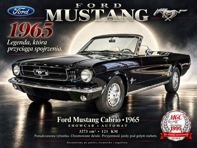 Ford Mustang 1GEN - CABRIO - RARYTAS - SUPER STAN - FVAT 23% Łaziska Górne - zdjęcie 1