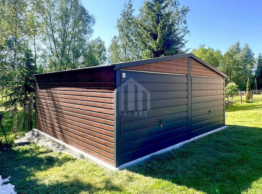 Garaż blaszany 6x4m - 2x brama uchylna - drzwi SO122 Katowice - zdjęcie 3