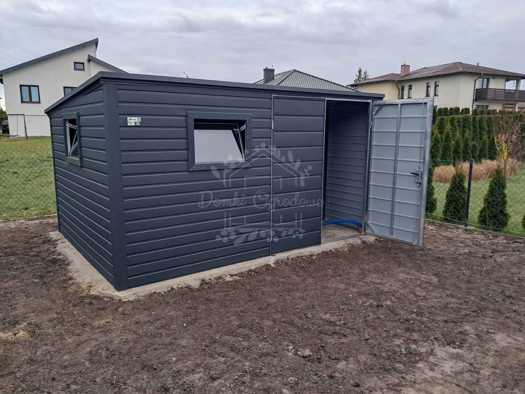 Schowek - domek ogrodowy 4x2m - brama dwuskrzydłowa  antracyt  ID1020 Gdańsk - zdjęcie 4