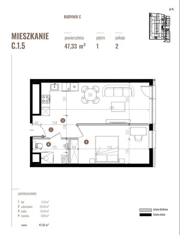 Apartament 2pok/600m od Rynku/doskonała lokalizacja Wrocław - zdjęcie 12