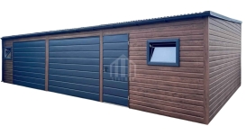 Garaż blaszany 10x3m 2x brama drzwi 2x okno rynna dach SO157