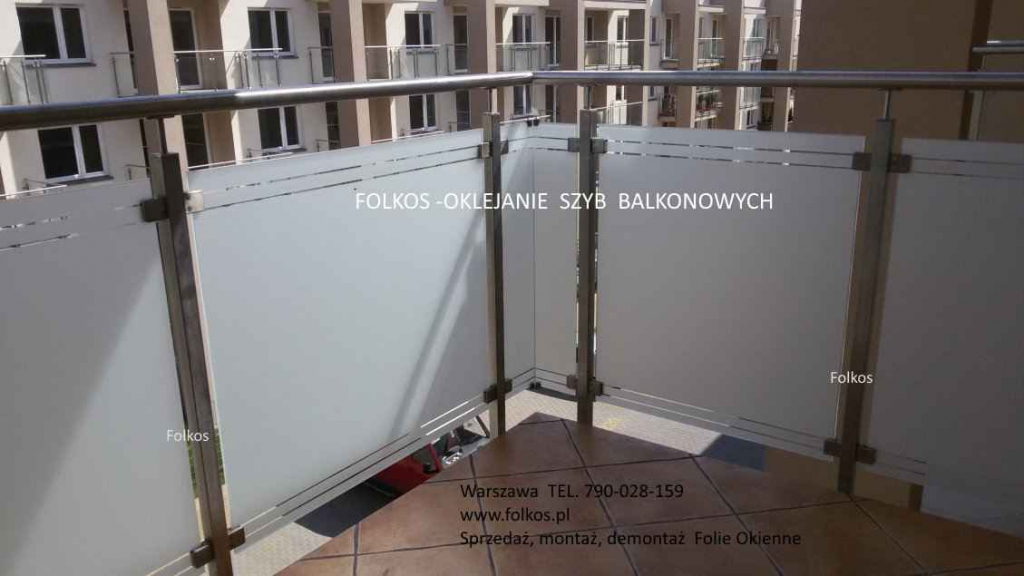 Folia na balkon Warszawa-oklejanie balkonów Goliszewska, Sowińskiego Wola - zdjęcie 12