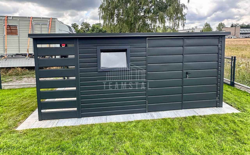 Schowek - domek 3,5x2m - wiata 1m Brama dwuskrzydłowa okno dach TS1152 Nowogardek - zdjęcie 3