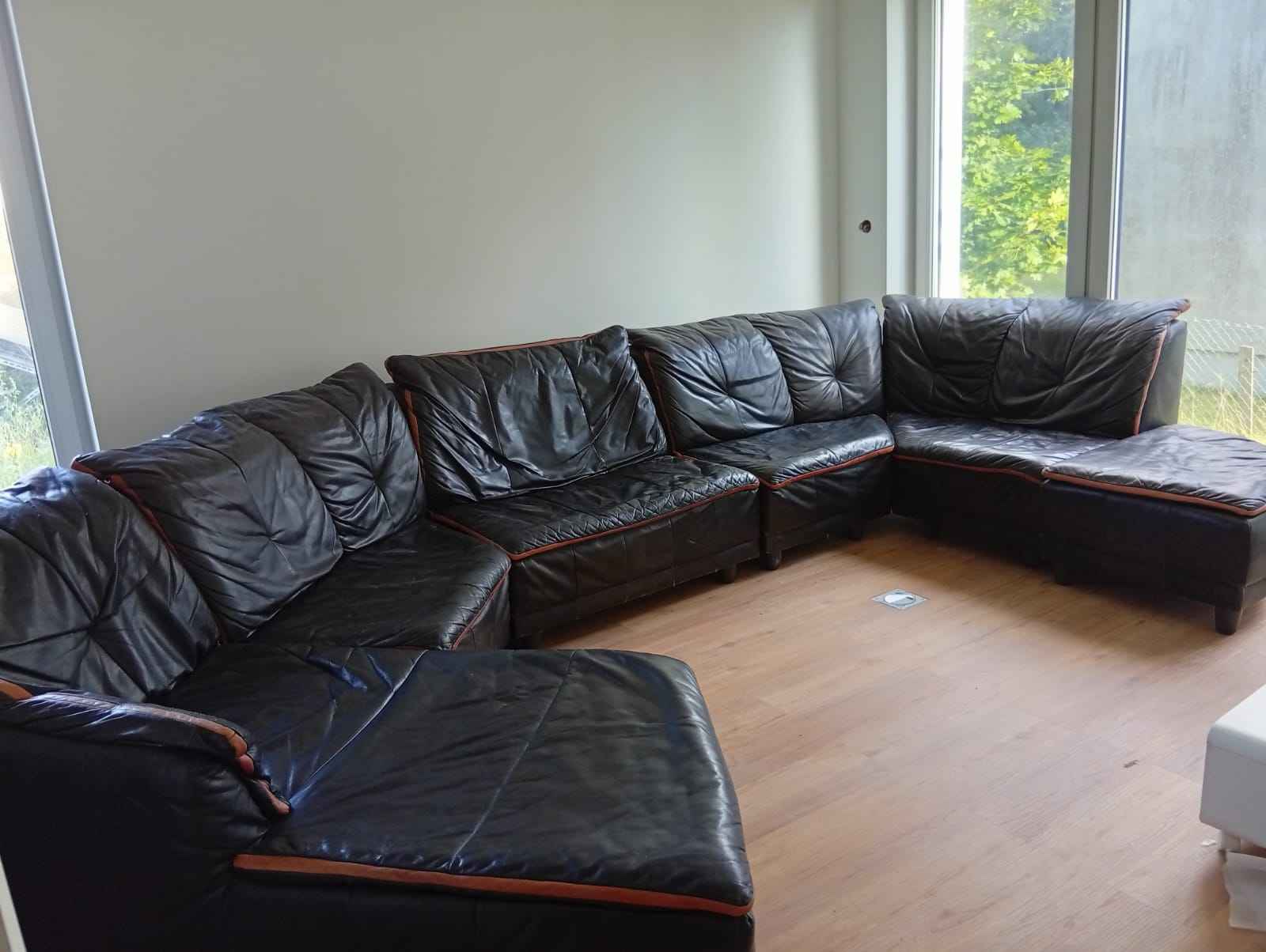 Ekskluzywna Skórzana kanapa klubowa. Idealna do Pub'u, kawiarni, loftu Brodnica - zdjęcie 1