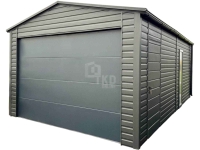 Garaż blaszany 5x6m  brama segmentowa okno  drzwi  dach rynny TKD421