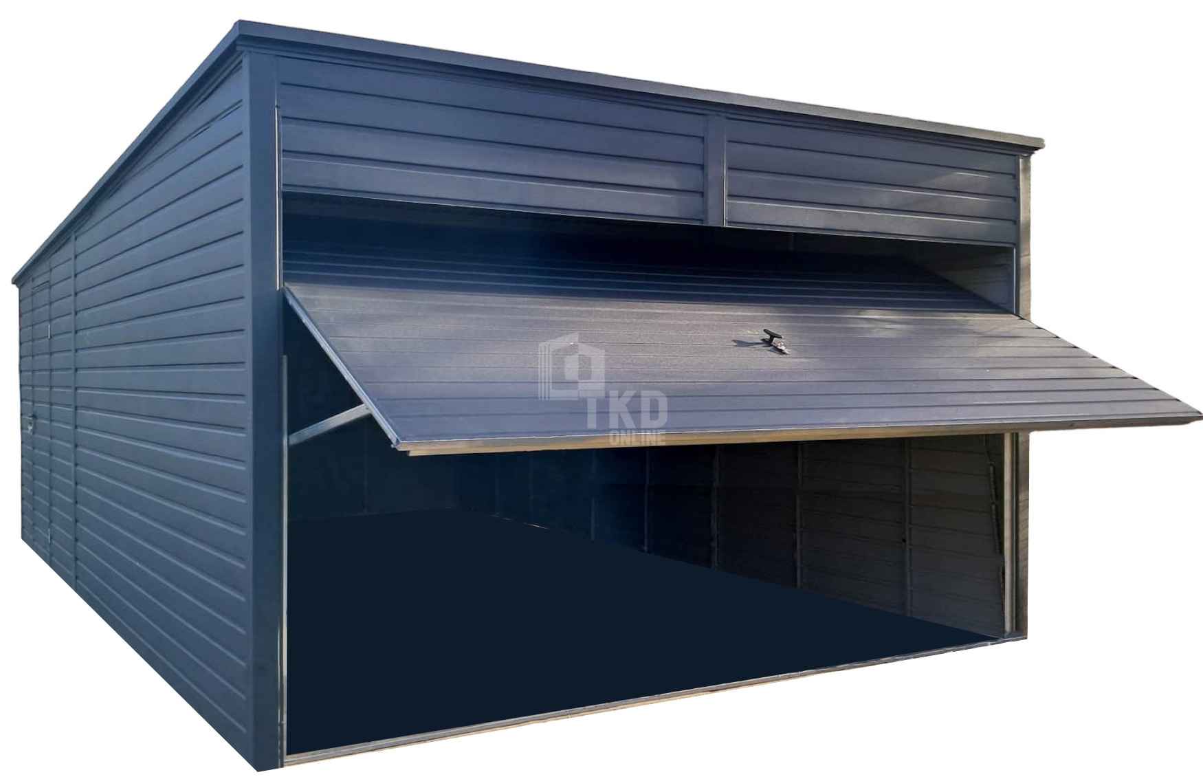 Garaż blaszany 3,5x7m Brama uchylna  drzwi  dach TKD258 Słupsk - zdjęcie 1