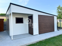 Garaż Blaszany 5x6m wnęka 2m brama uchylna okno drzwi dach TKD354 Toruń - zdjęcie 3