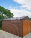 Garaż Blaszany 3x5 - Brama uchylna drewnopodobny dach dwuspadowy BL132 Bełchatów - zdjęcie 2