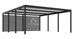 CarPort PREMIUM - wiata samochodowa 6x5,5 - antracyt  CP107