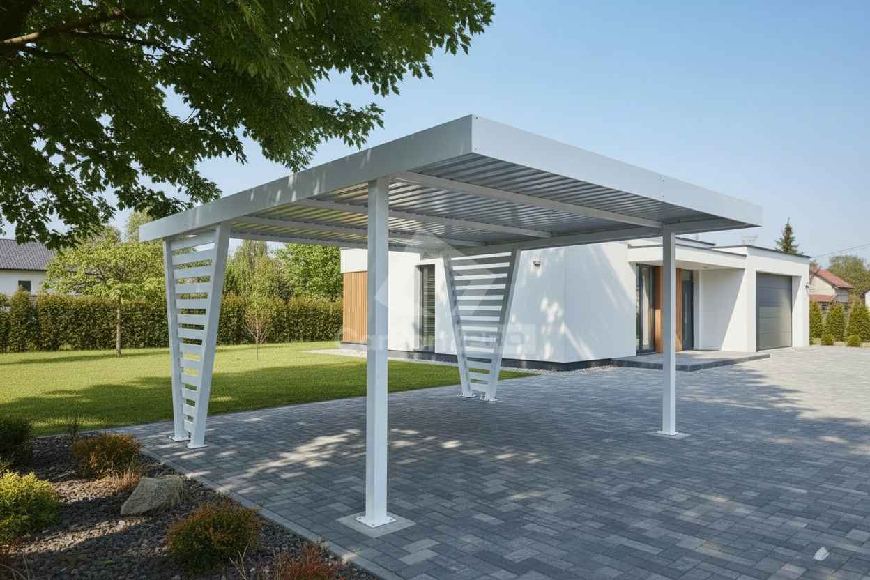Carport V PREMIUM 4,8x5m Wypełnienie panelami Wiata samochodowa CP160 Żary - zdjęcie 2