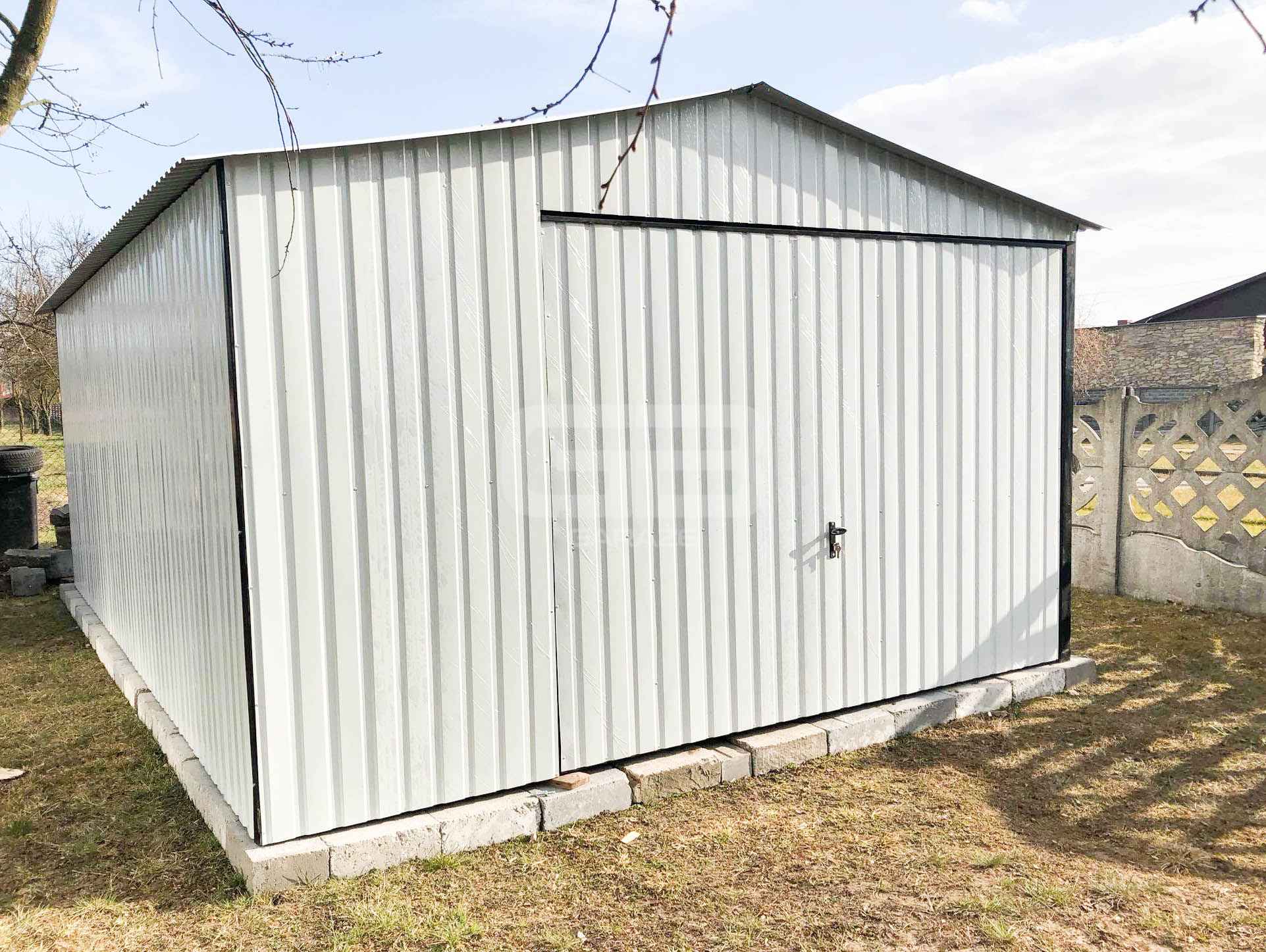 Garaż blaszany 4x6 Brama uchylna Biały - wolnostojący GB169 Kalwaria Zebrzydowska - zdjęcie 4