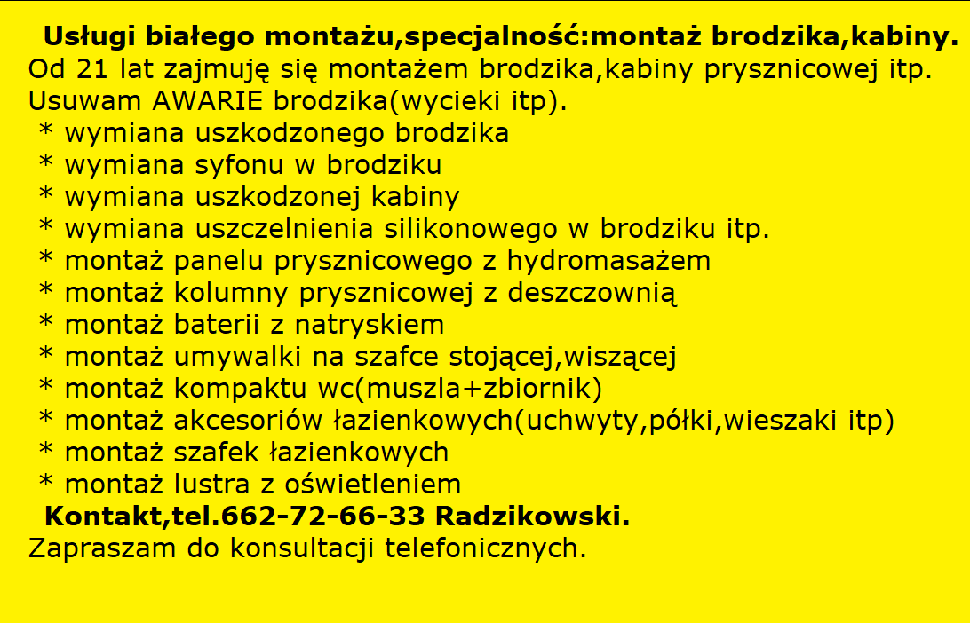 Monter brodzik,kabina prysznicowa. Żoliborz - zdjęcie 2