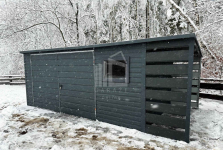 Domek Ogrodowy Schowek Blaszany 5x3 1x3 Antracyt dach Spad w tył ID443 Gdańsk - zdjęcie 2