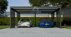 CarPort PREMIUM - wiata samochodowa 6x5,5 - antracyt - zabudowa  CP111 Busko-Zdrój - zdjęcie 4